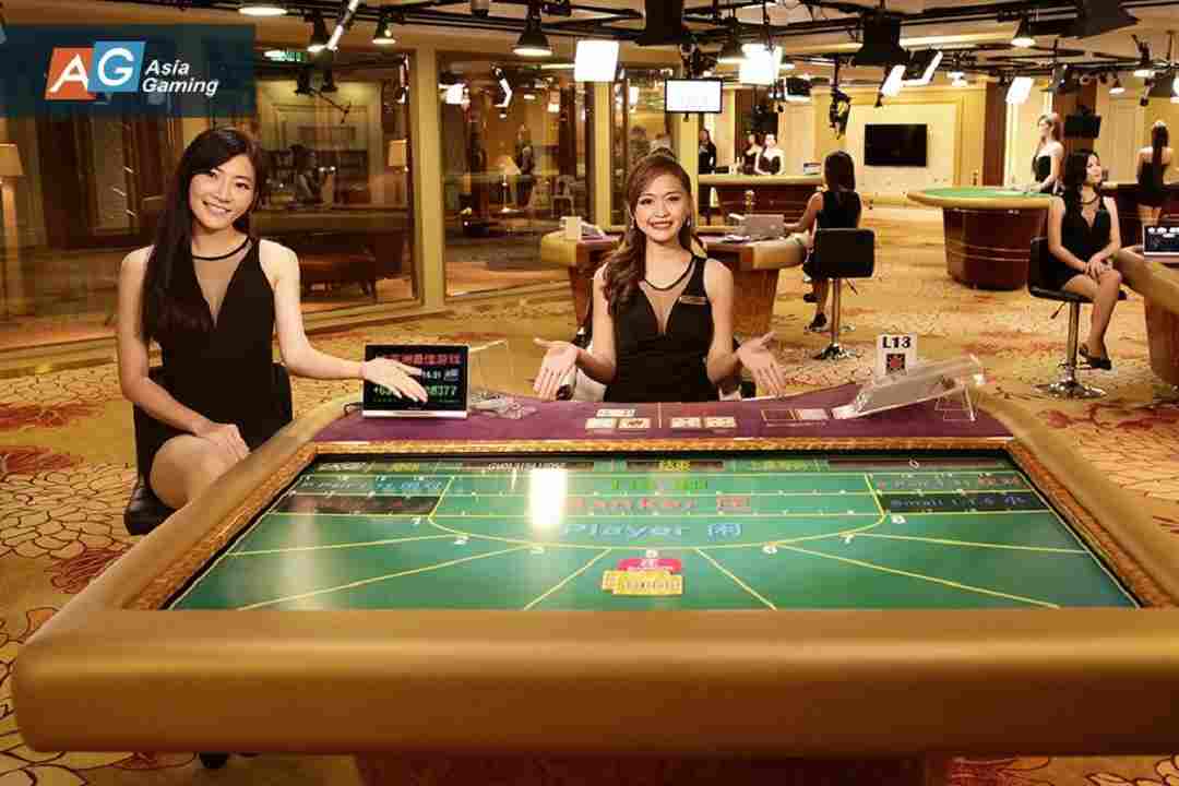 Một bàn chơi live casino của nhà phát hành AG